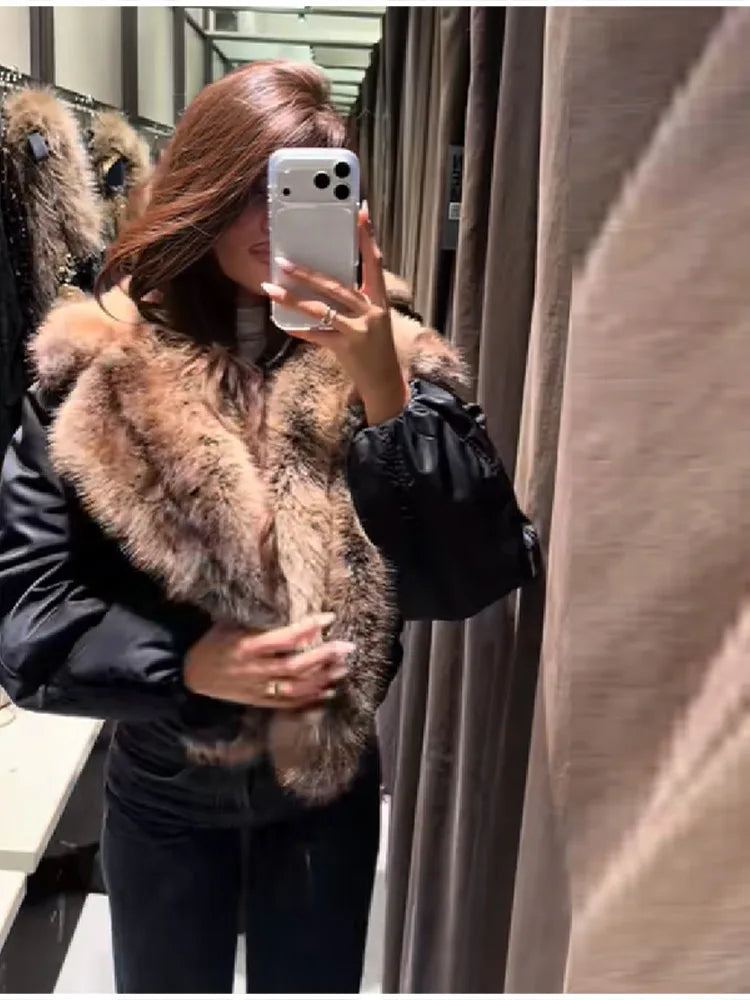 Women's Faux Fur Collar Winter Jacket - product image 2