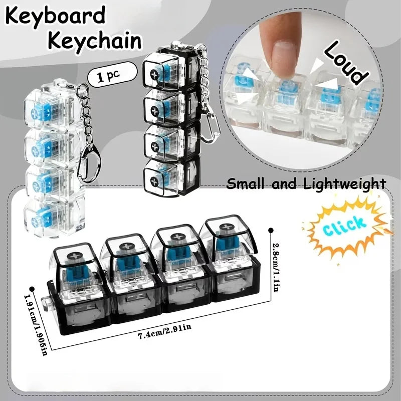 Light-Up Keyboard Fidget Keychain