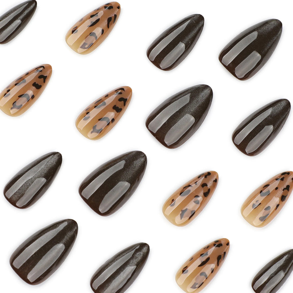 Leopard Cat-Eye Almond Press-On Nails - product image 5
