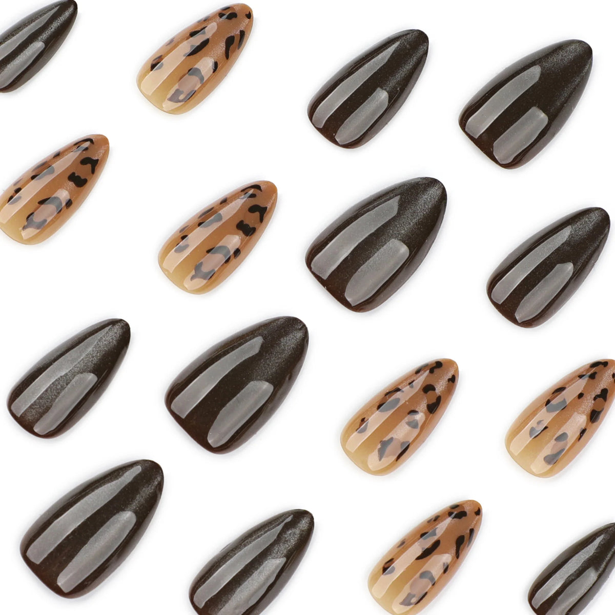 Leopard Cat-Eye Almond Press-On Nails - product image 5