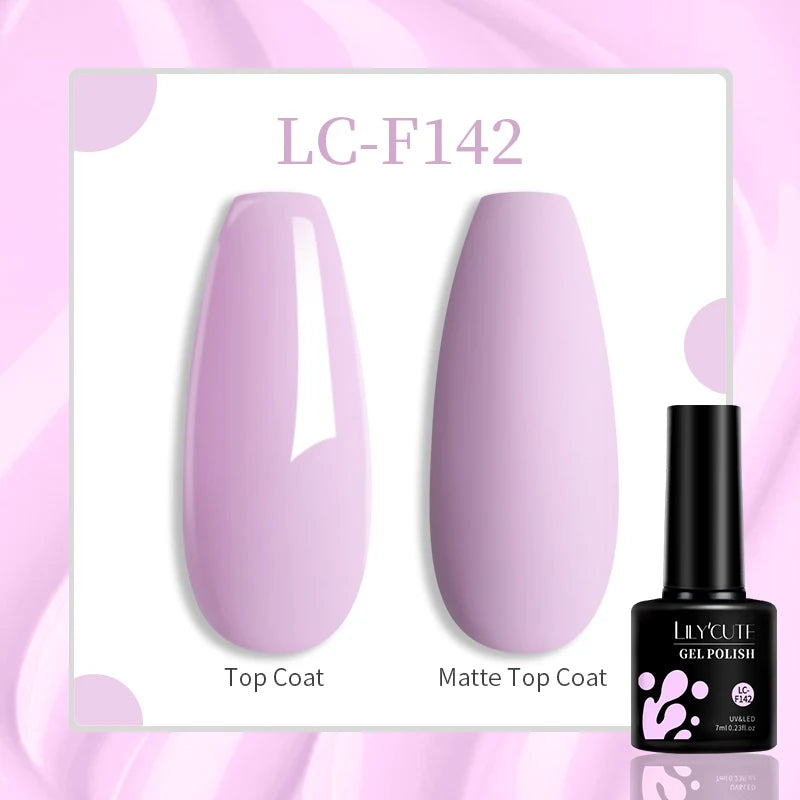 Lac de unghii cu gel LILYCUTE, sclipici roșu închis, 7 ml