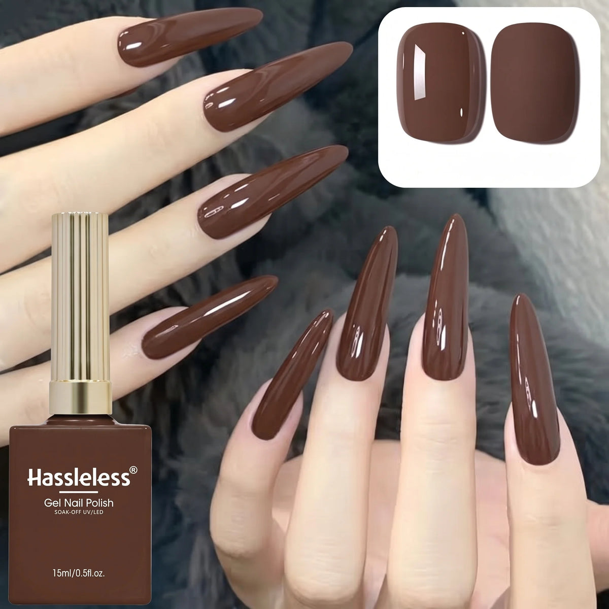 Brown Gel Nail Polish, 0.5 oz - product image 2