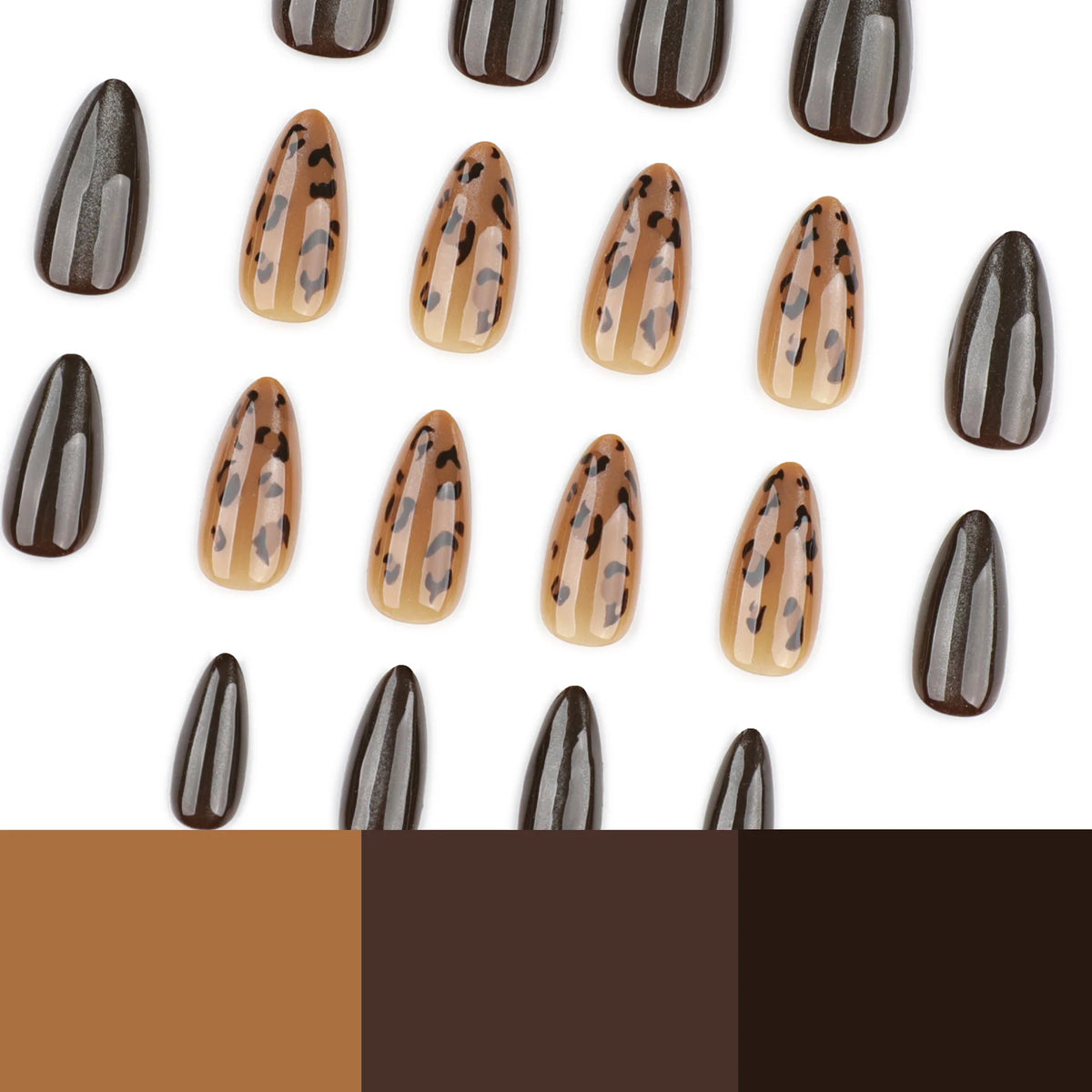 Leopard Cat-Eye Almond Press-On Nails - product image 2