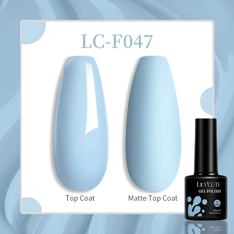 Lac de unghii cu gel LILYCUTE, sclipici roșu închis, 7 ml
