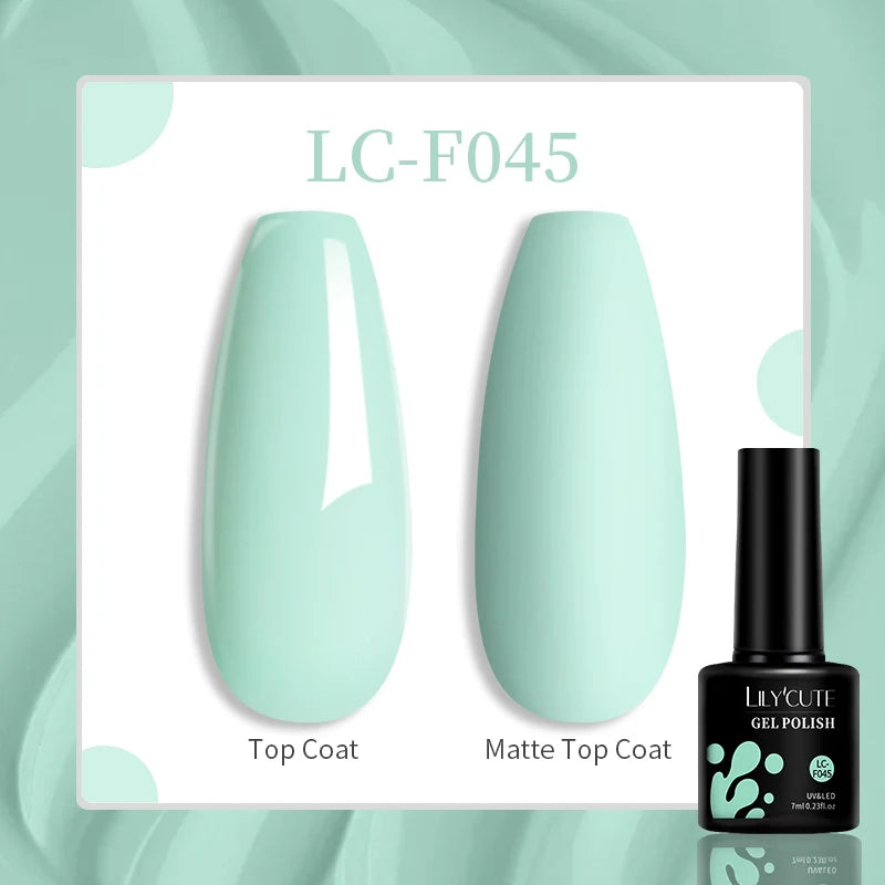 Lac de unghii cu gel LILYCUTE, sclipici roșu închis, 7 ml