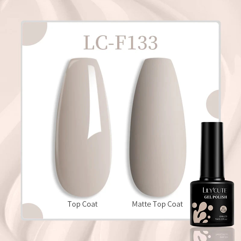 Lac de unghii cu gel LILYCUTE, sclipici roșu închis, 7 ml
