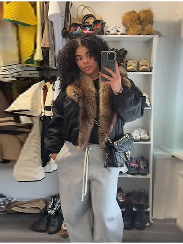 Women's Faux Fur Collar Winter Jacket - product image 6