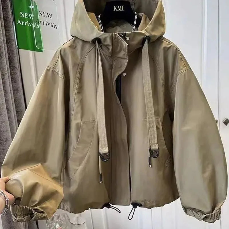 Women's Hooded Long Trench Coat - product image 1