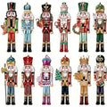 Wooden Nutcracker Ornament Set, 12 Pieces