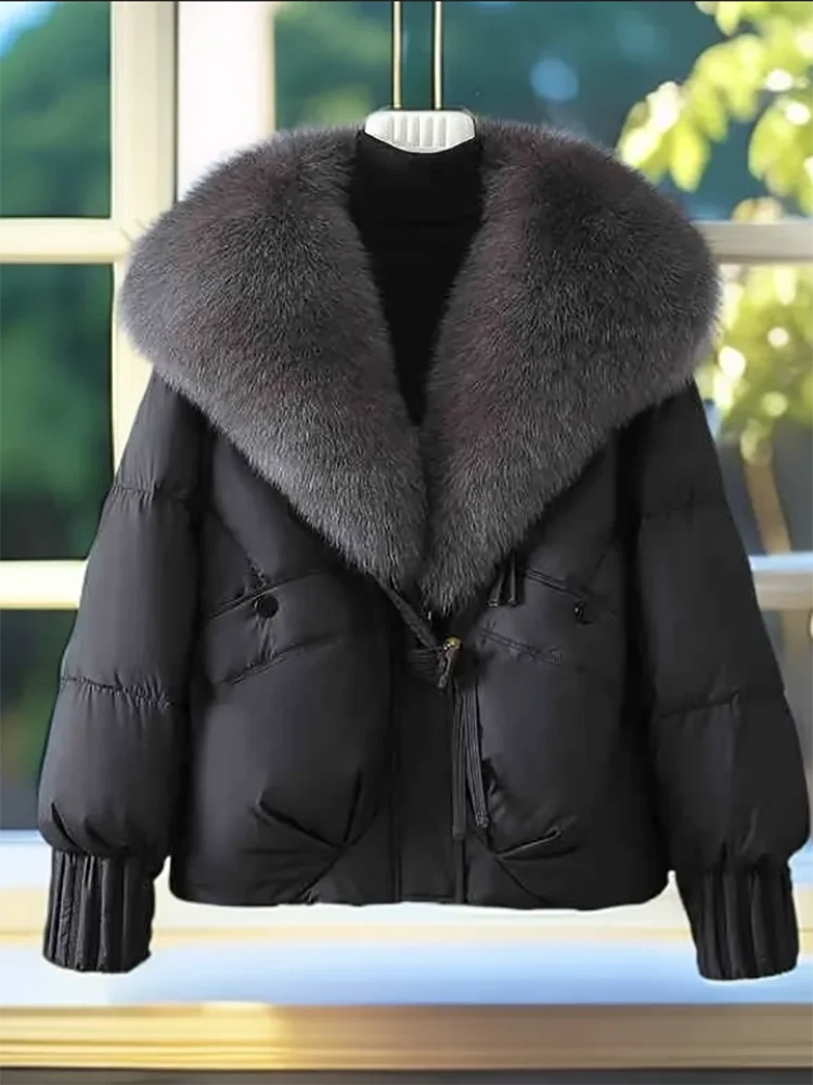 Women's Removable Fur Collar Padded Coat - product image 3