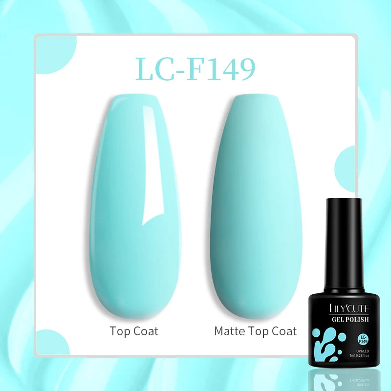 Lac de unghii cu gel LILYCUTE, sclipici roșu închis, 7 ml