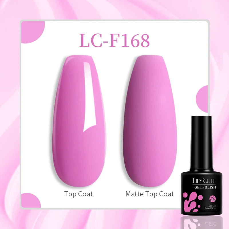 Lac de unghii cu gel LILYCUTE, sclipici roșu închis, 7 ml