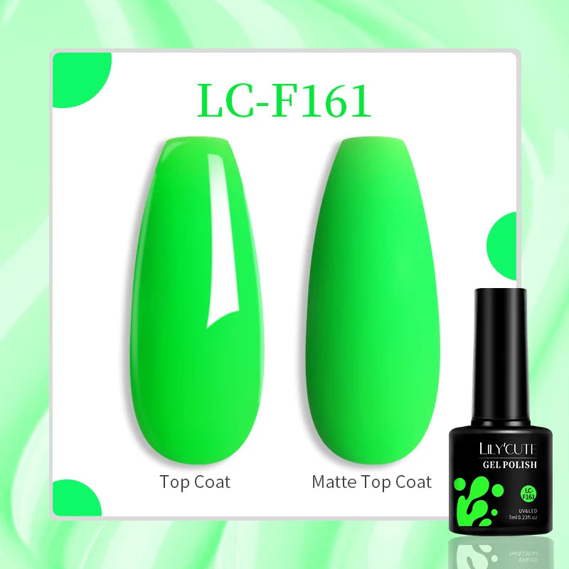Lac de unghii cu gel LILYCUTE, sclipici roșu închis, 7 ml