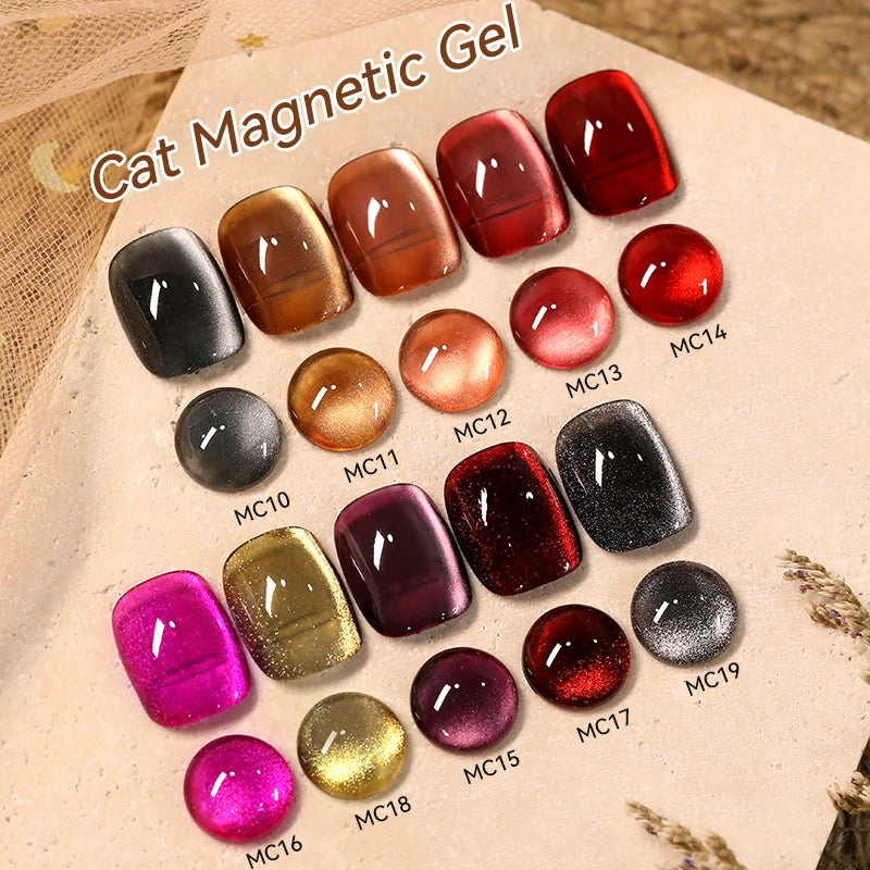 LILYCUTE Gold Coffee Cat-Eye Gel Nail Polish, 7 ml - product image 2