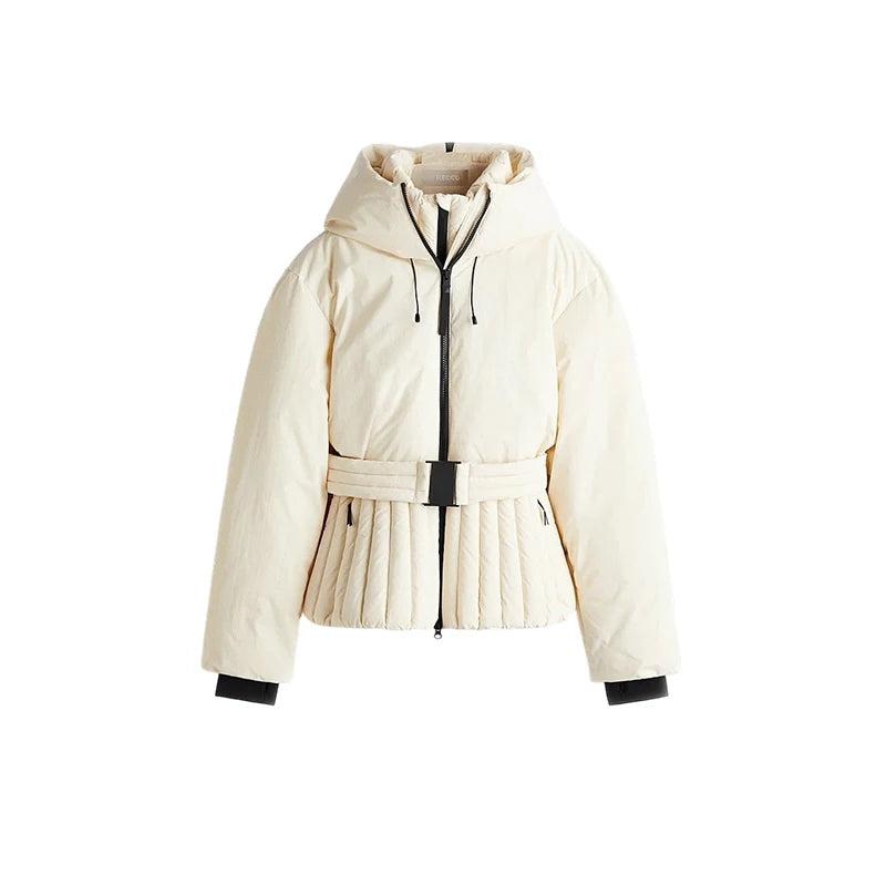 Women's Belted Hooded Ski Jacket - product image 1