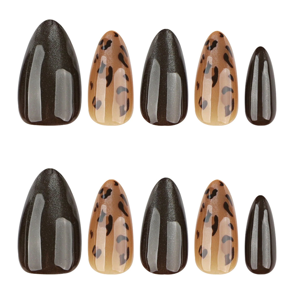 Leopard Cat-Eye Almond Press-On Nails - product image 4
