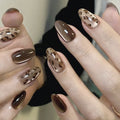 Leopard Cat-Eye Almond Press-On Nails - product image 1