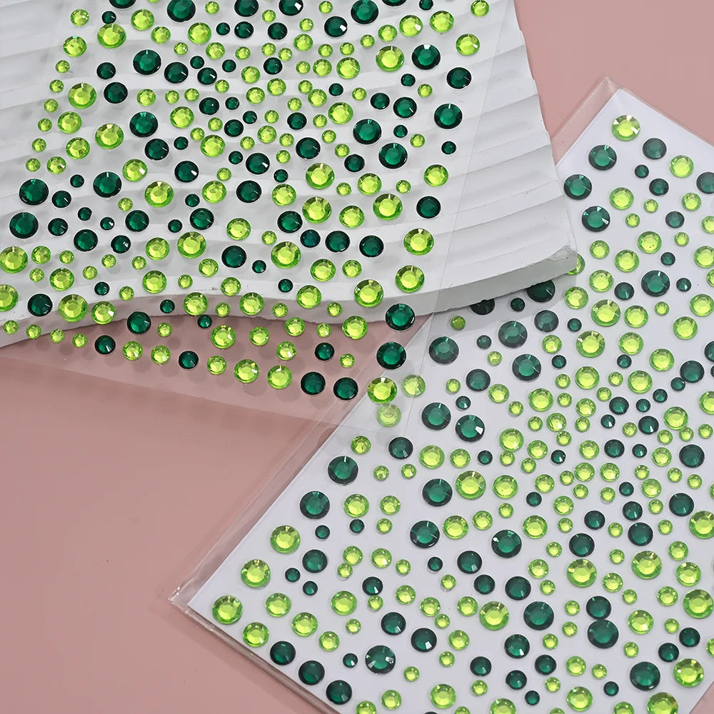 Emerald Green Face Jewel Stickers - product image 5