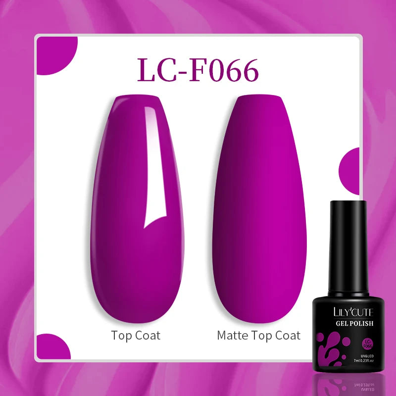 LILYCUTE Dark Red Glitter Gel Nail Polish, 7 ml - product image 19
