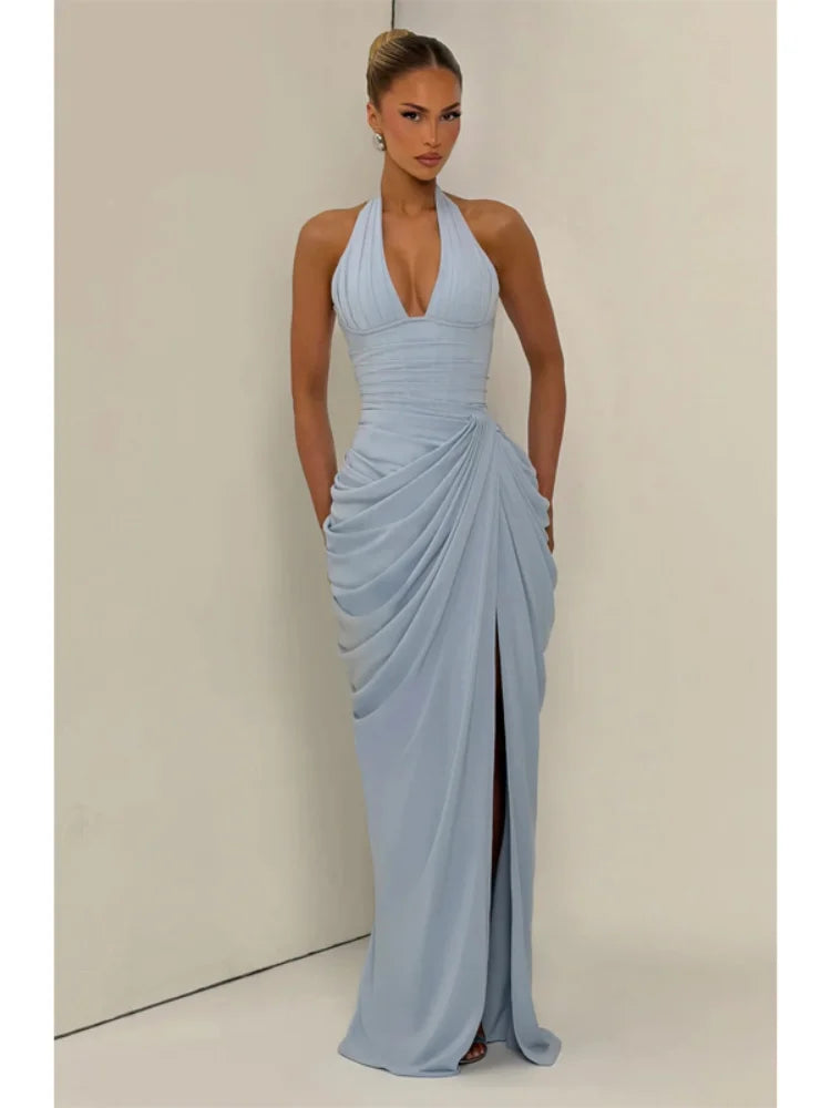 Women's Pleated Halter Maxi Dress - product image 15