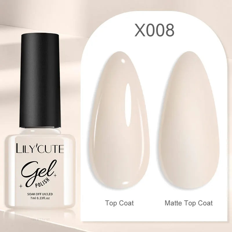Ojă semipermanentă LILYCUTE Gold Coffee Cat-Eye, 7 ml