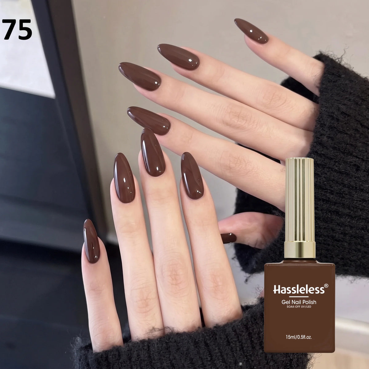 Brown Gel Nail Polish, 0.5 oz - product image 1