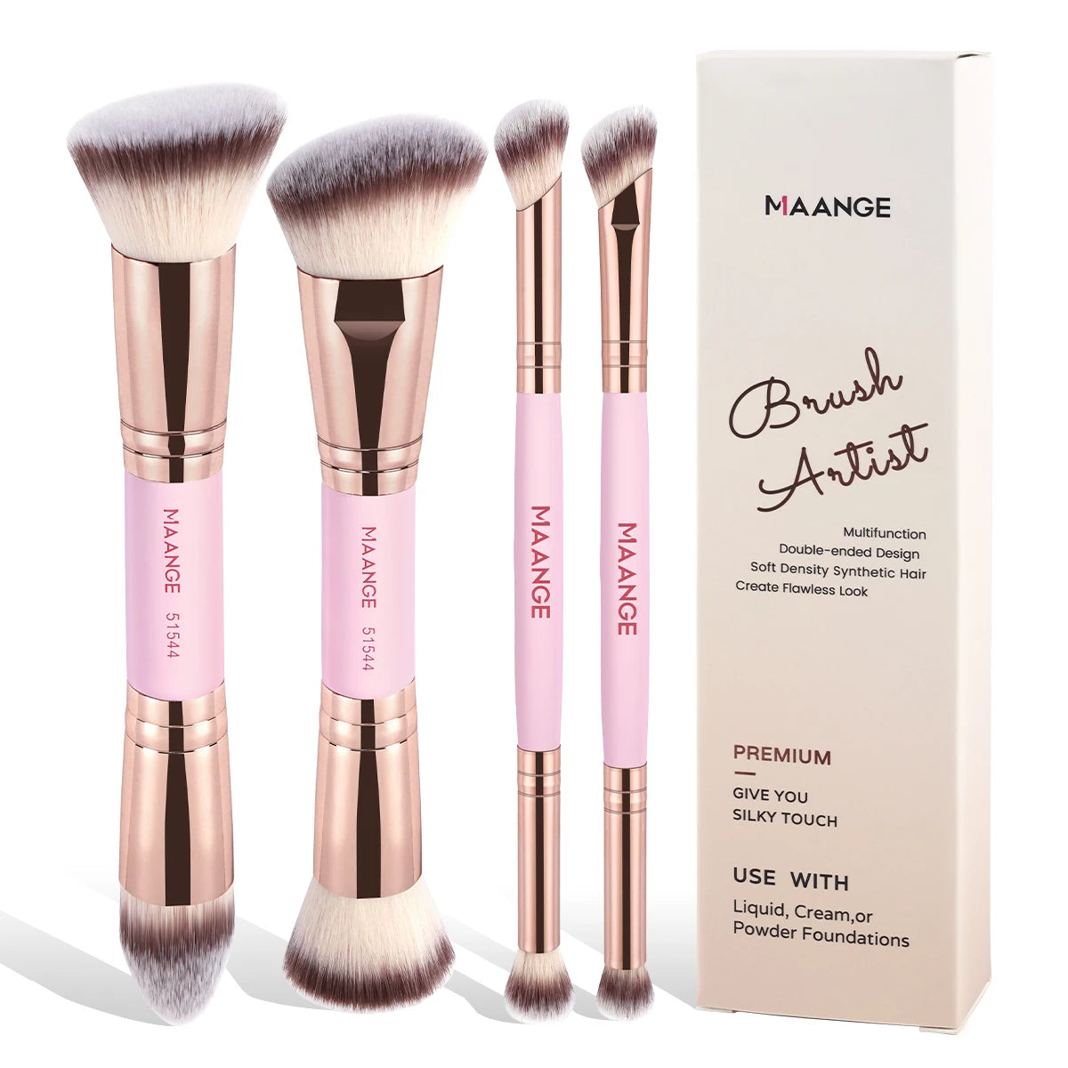 MAANGE Dual-Ended Makeup Brush Set, 4 Pieces - product image 7
