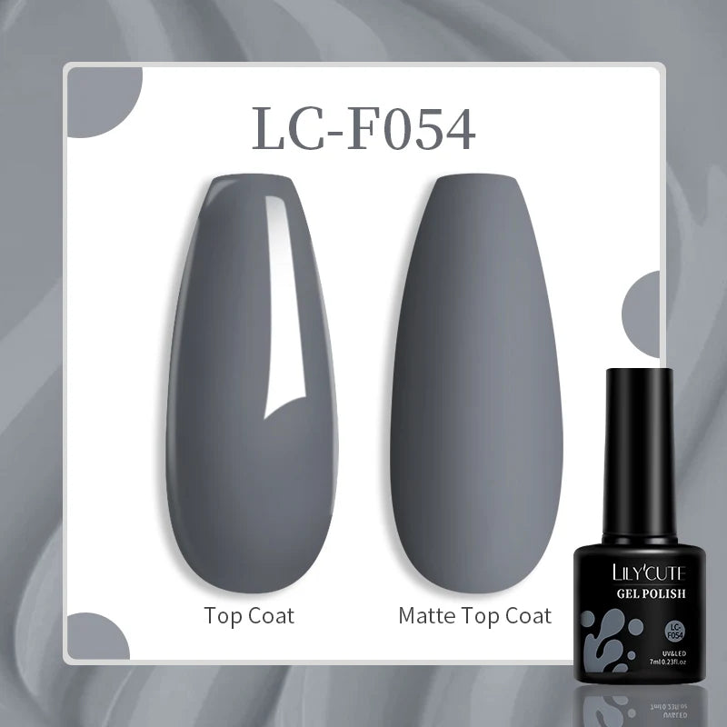 Lac de unghii cu gel LILYCUTE, sclipici roșu închis, 7 ml