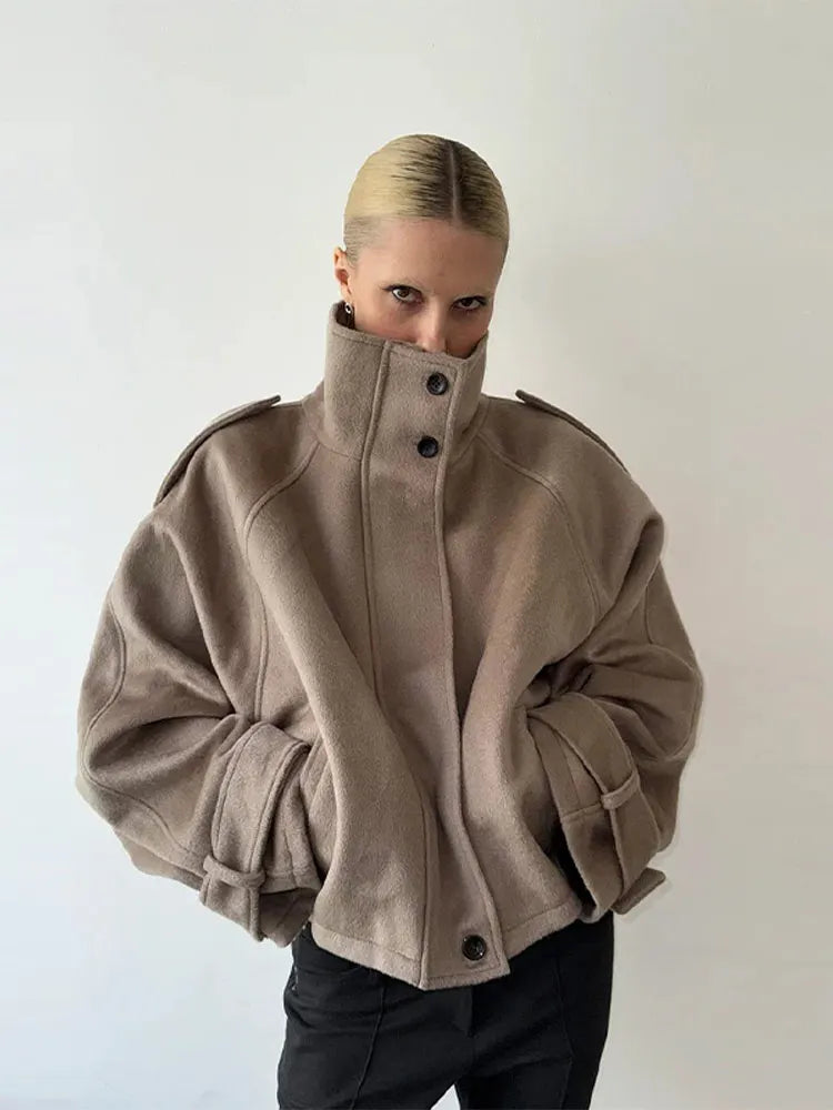 Women's Belted Short Wool-Style Coat - product image 5