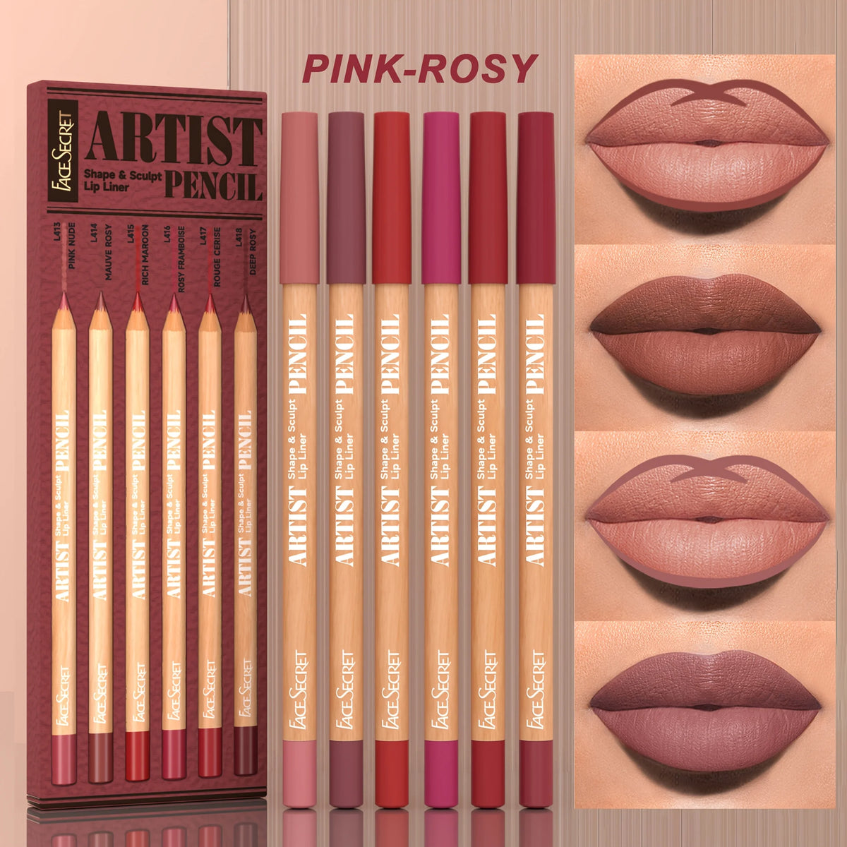 Nude Lip Liner Set, 6 Pieces - product image 5