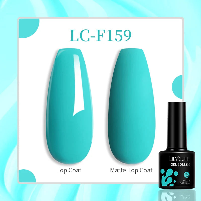 Lac de unghii cu gel LILYCUTE, sclipici roșu închis, 7 ml