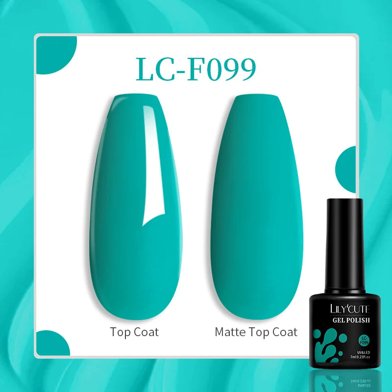 Lac de unghii cu gel LILYCUTE, sclipici roșu închis, 7 ml