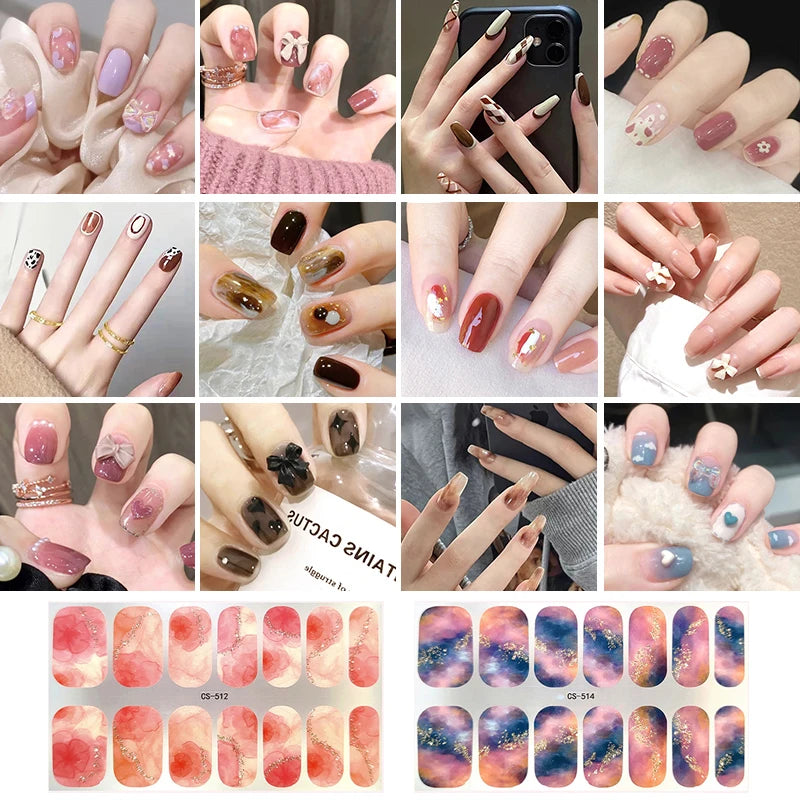 Full-Cover Nail Wrap Stickers, 14-Piece Set - product image 5