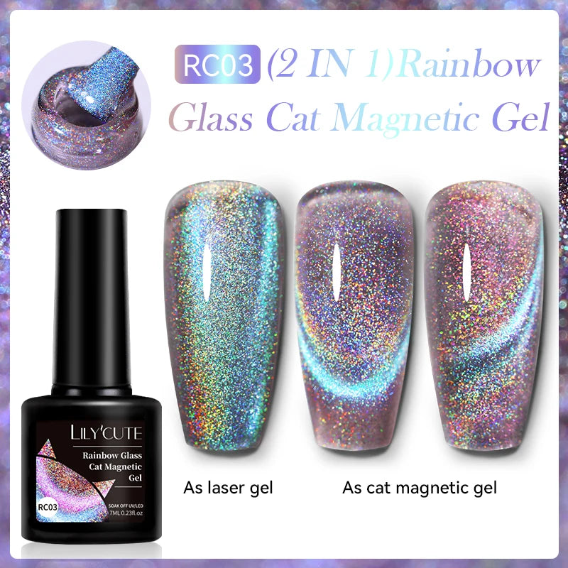 LILYCUTE Gold Coffee Cat-Eye Gel Nail Polish, 7 ml - product image 15
