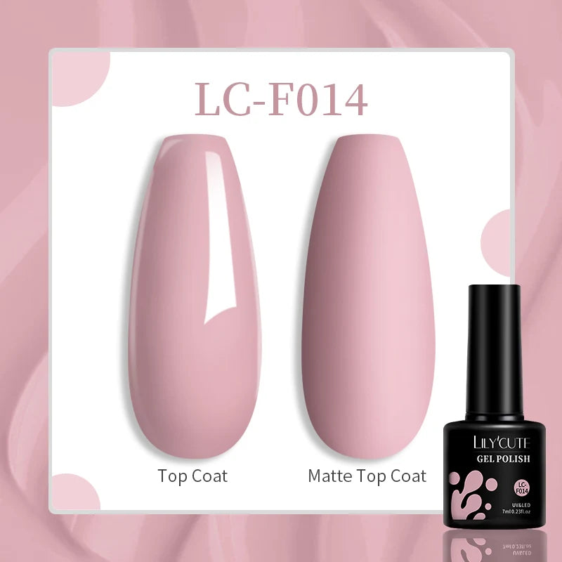 Lac de unghii cu gel LILYCUTE, sclipici roșu închis, 7 ml
