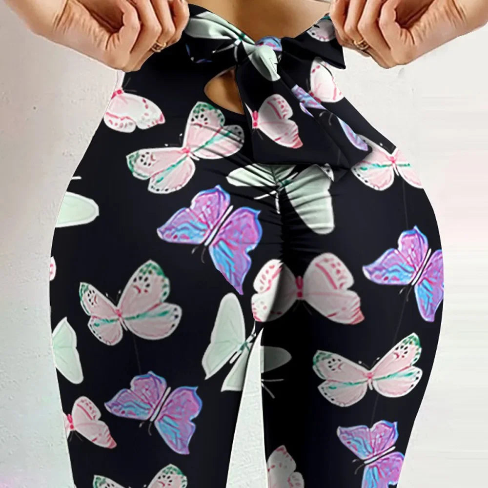 Women's Butterfly Print Yoga Leggings - product image 10