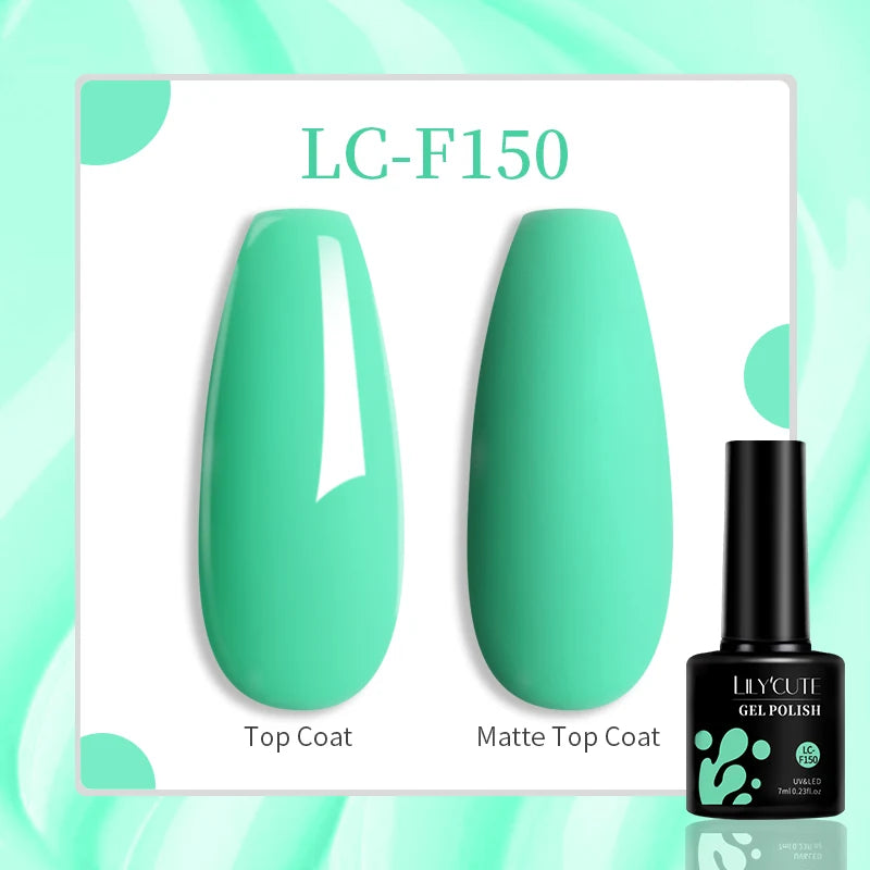 Lac de unghii cu gel LILYCUTE, sclipici roșu închis, 7 ml