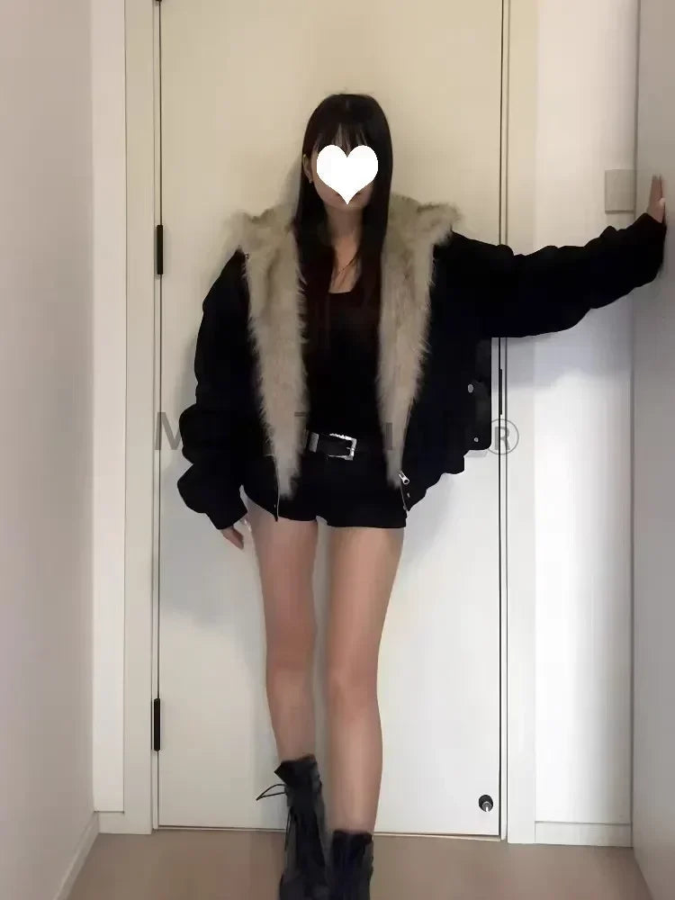 Women's Fur Collar Hooded Padded Coat - product image 5