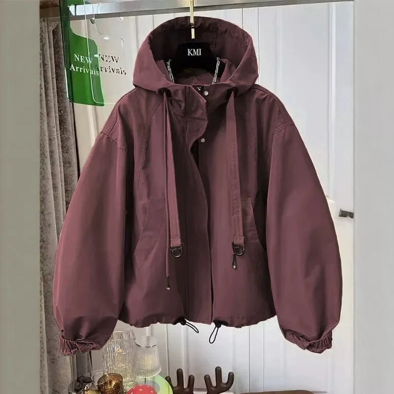 Women's Hooded Long Trench Coat - product image 6