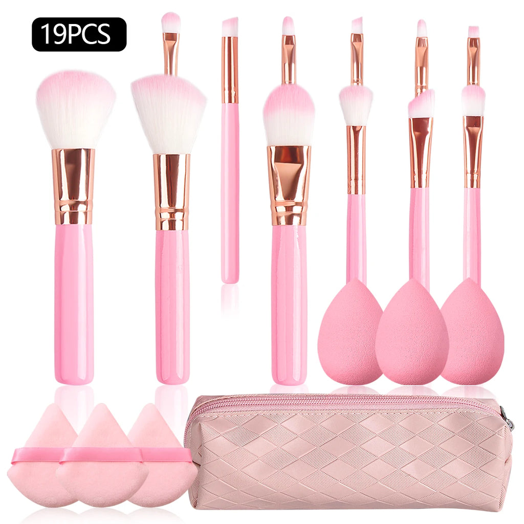 Beginner Makeup Brush & Sponge Set, 19 Pieces - product image 1