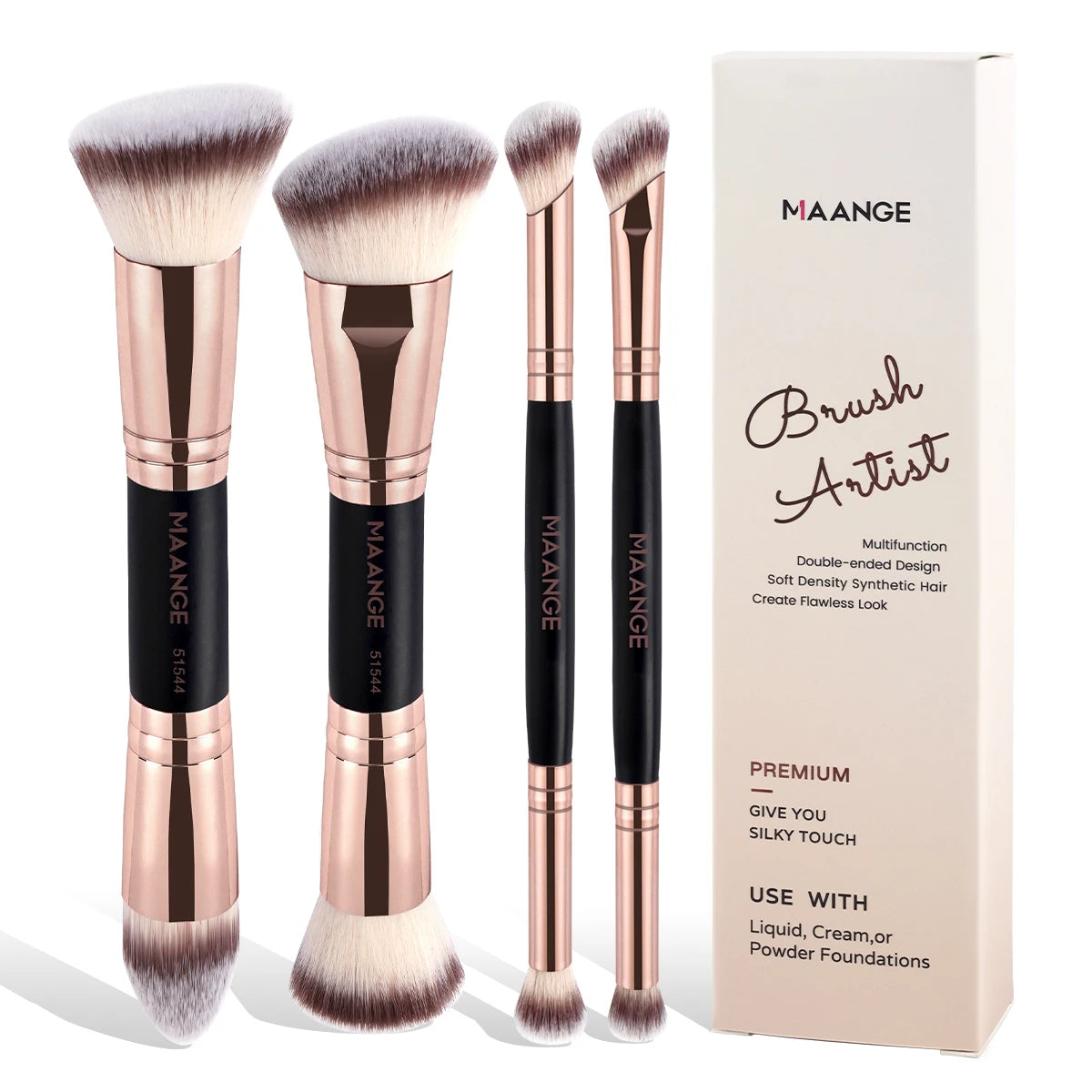 MAANGE Dual-Ended Makeup Brush Set, 4 Pieces - product image 8