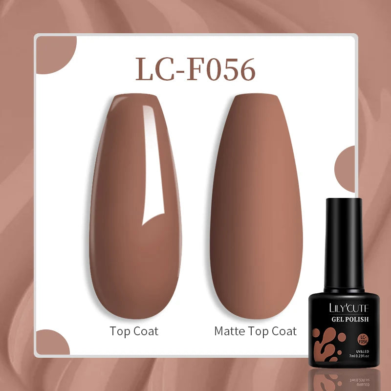 LILYCUTE Dark Red Glitter Gel Nail Polish, 7 ml - product image 11