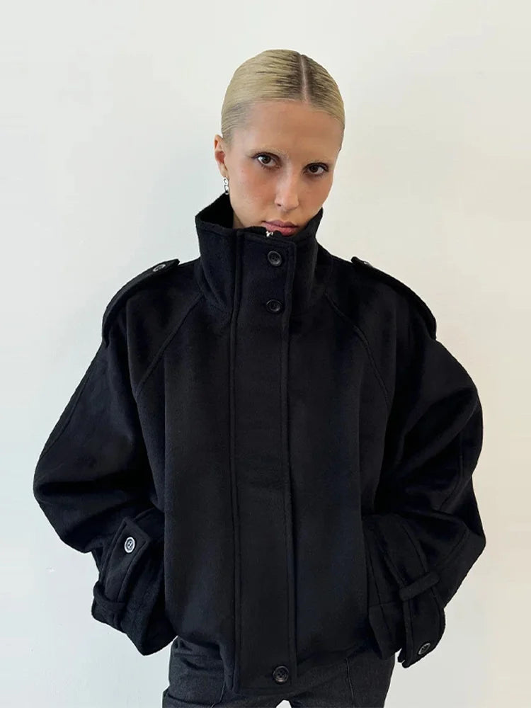 Women's Belted Short Wool-Style Coat - product image 6