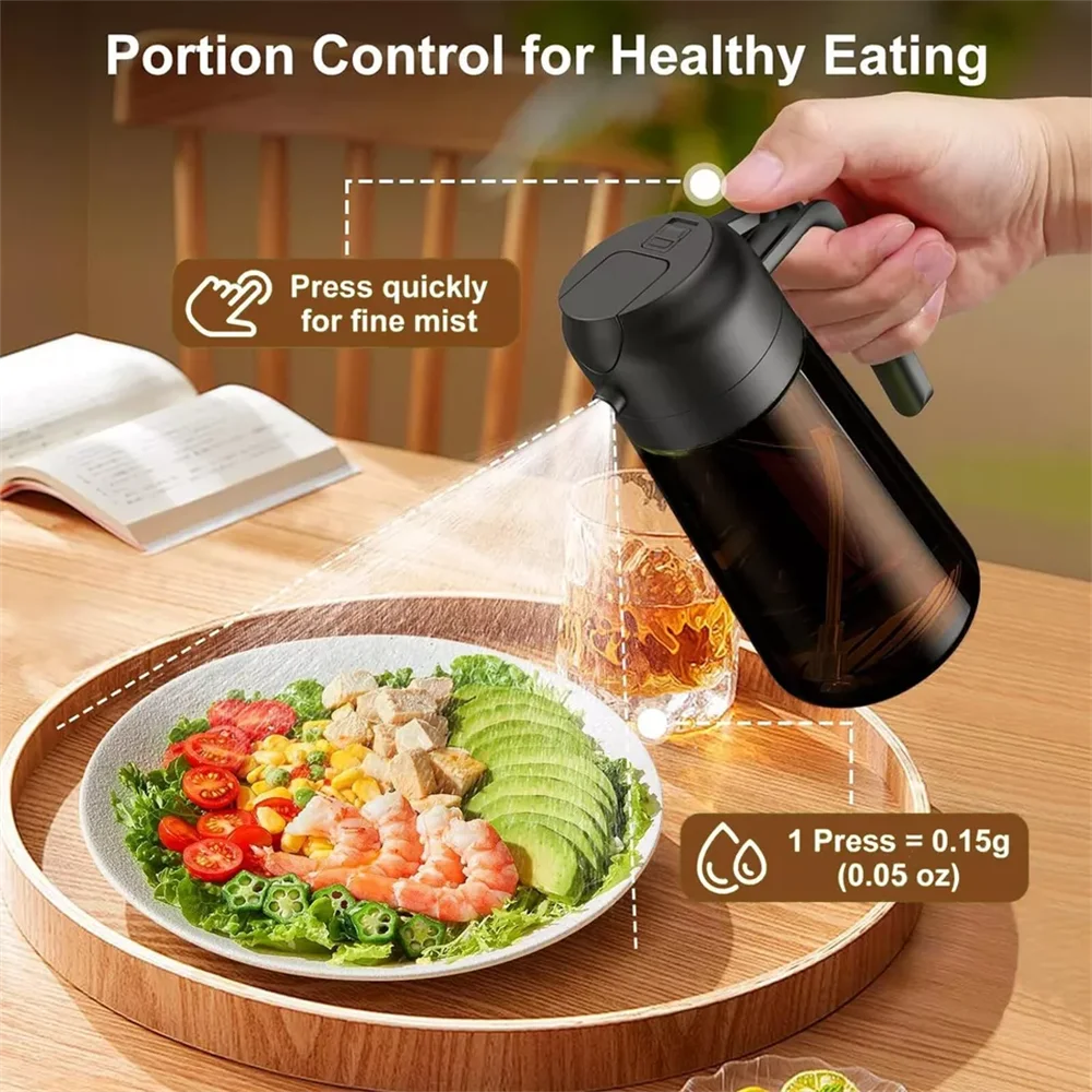 2-in-1 Glass Oil Dispenser & Sprayer, 470 ml - product image 2