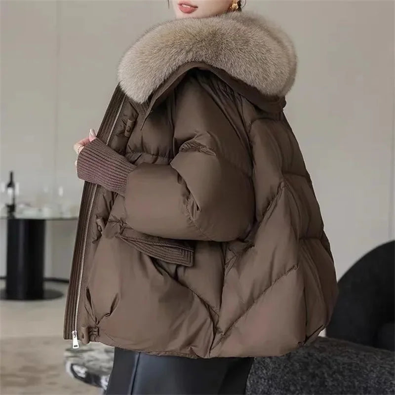 Women's Fur Collar Puffer Jacket - product image 4
