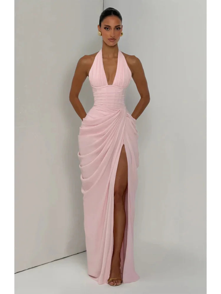 Women's Pleated Halter Maxi Dress - product image 16
