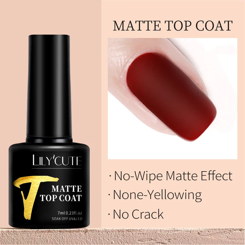 LILYCUTE Dark Red Glitter Gel Nail Polish, 7 ml - product image 20