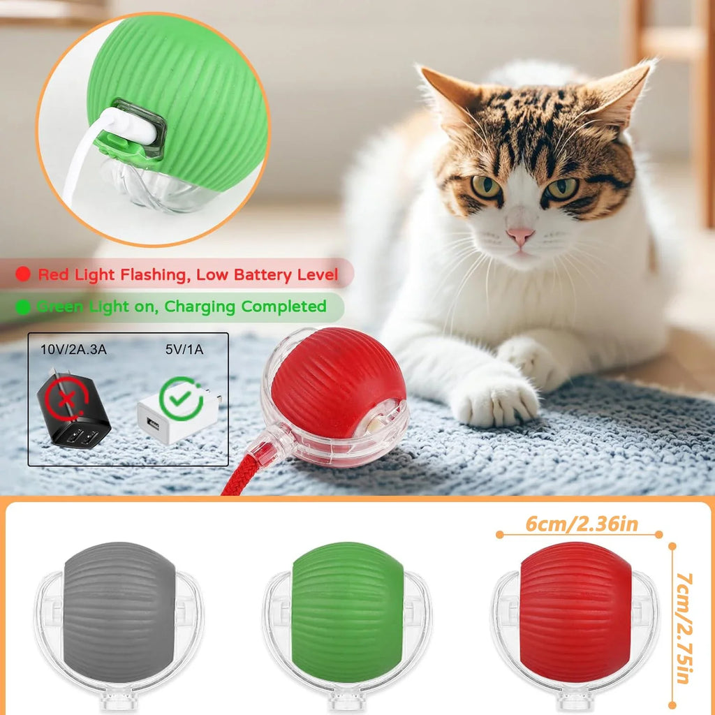Automatic Rolling Cat Ball with Tail