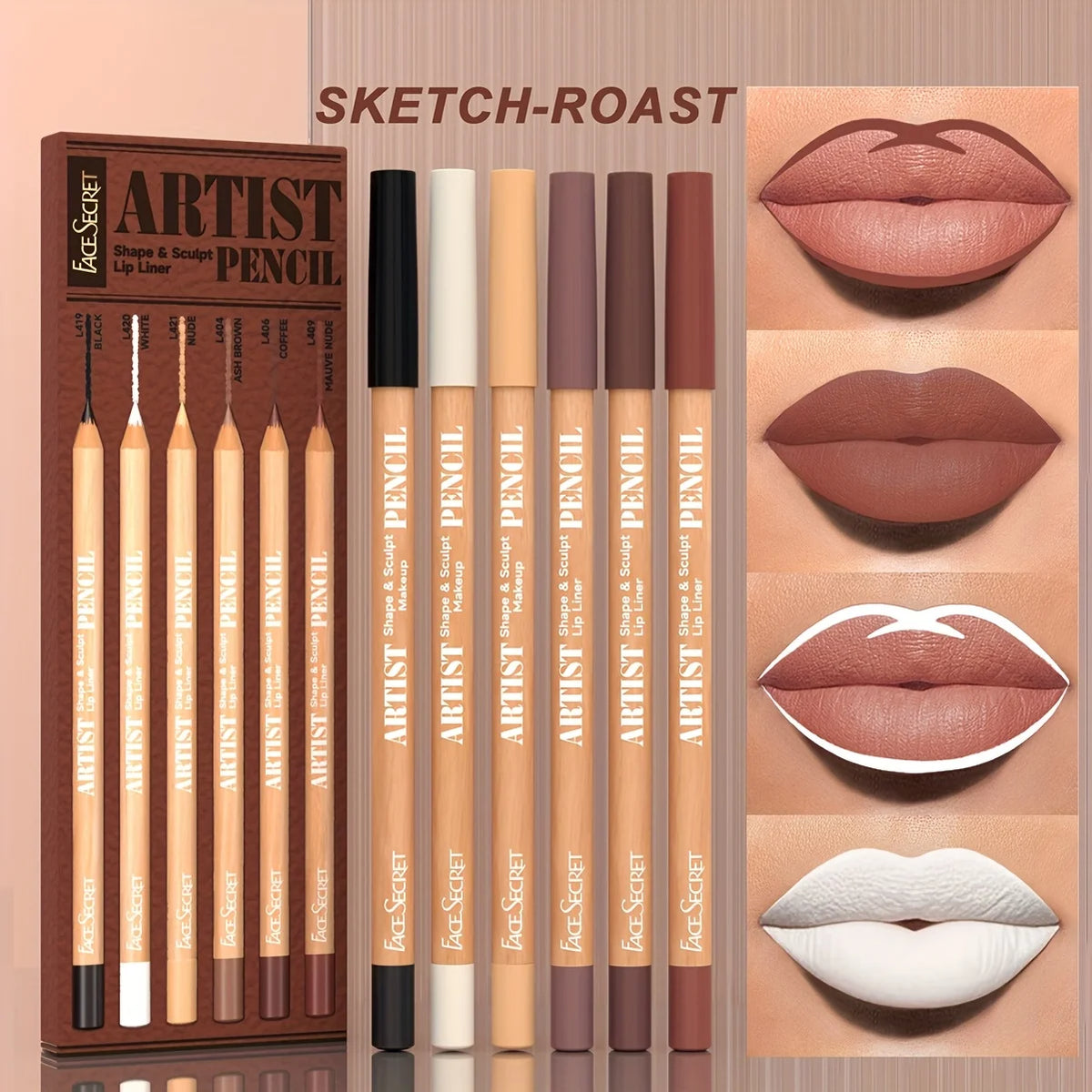 Nude Lip Liner Set, 6 Pieces - product image 6
