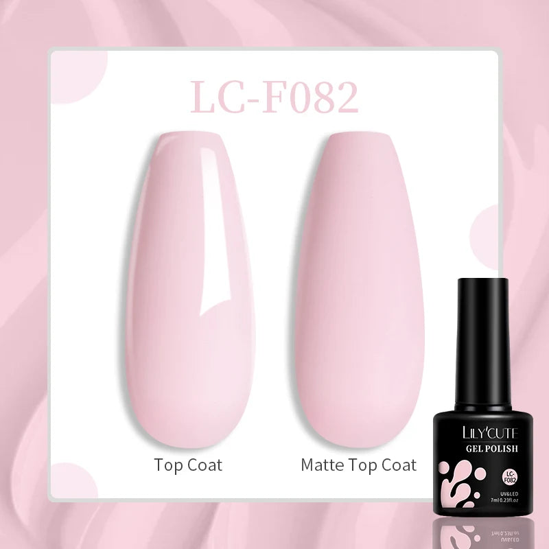 Lac de unghii cu gel LILYCUTE, sclipici roșu închis, 7 ml
